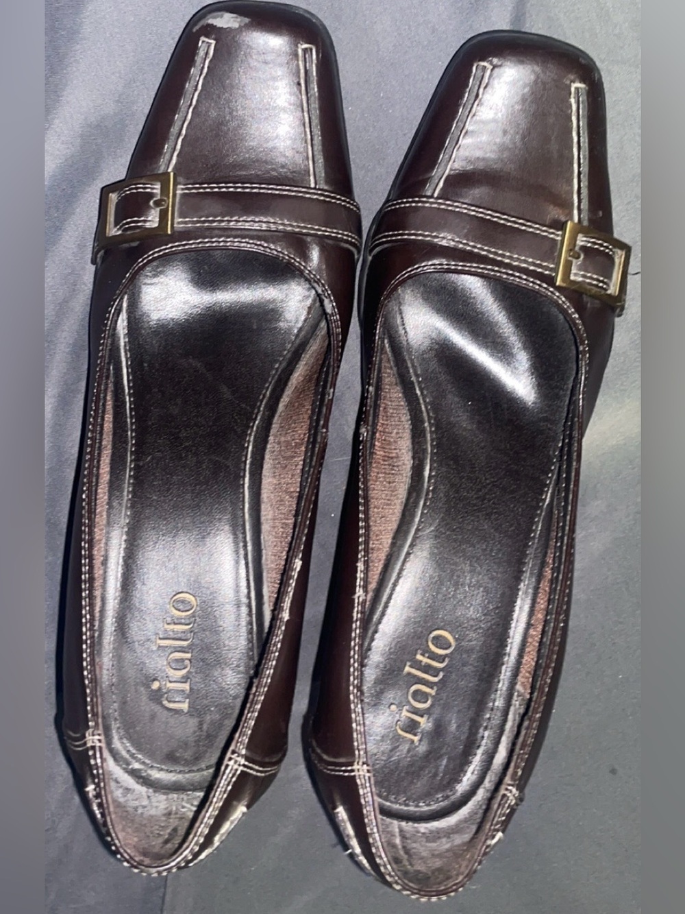Rialto Slip On Heels Dark Brown Size 7 1/2